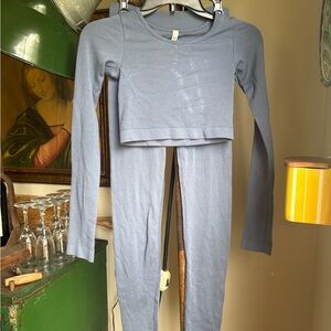 SO Heather Blue Knit Two Piece Outfit